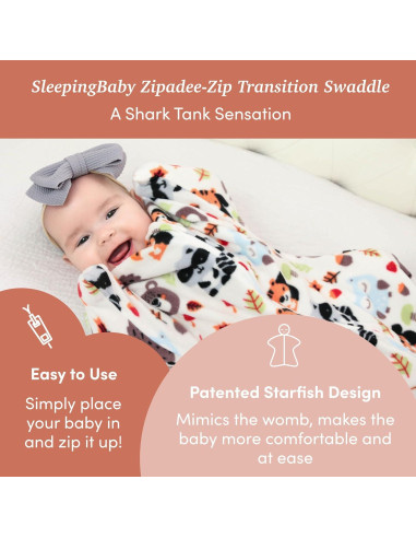 SleepingBaby Zipadee-Zip Manta de Fleece Albahaca X-Pequeño