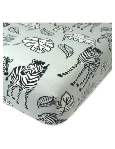Sábanas Ajustadas para Cuna HonestBaby 100% Algodón Orgánico Cebra