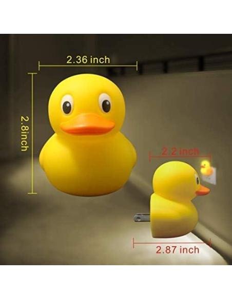 Paquete de 2 luces nocturnas LED con sensor automático 2700K