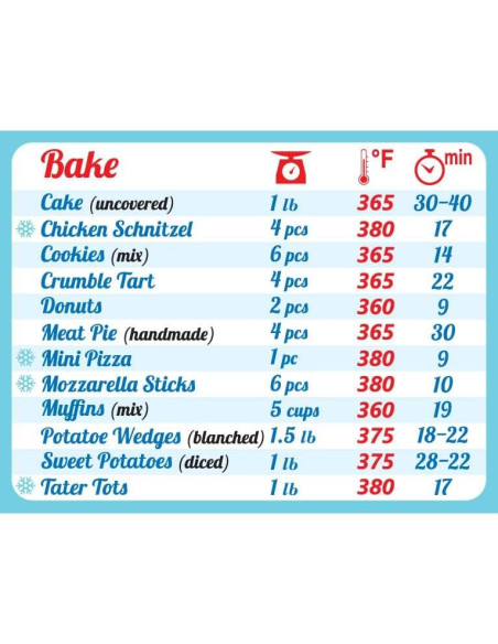 Temporizador de Cocción Magnético para Freidora de Aire - Azul