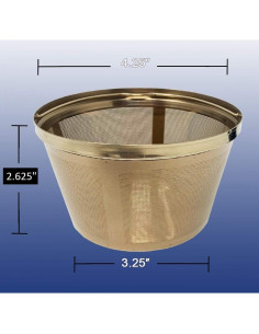 Filtro de café reutilizable GoldTone de acero inoxidable 8-12 tazas 2