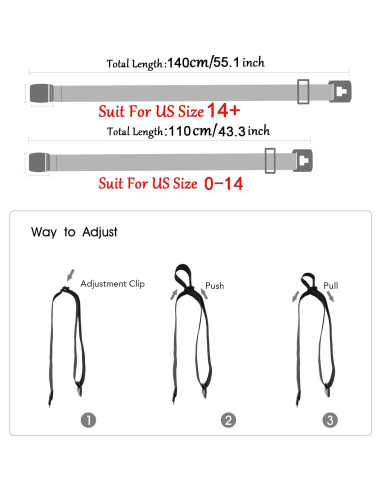 Cinturón Elástico Invisible JASGOOD para Mujeres Ajustable