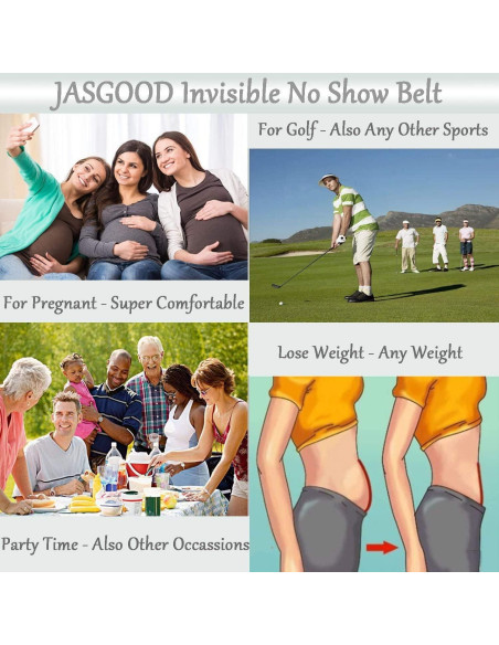 Cinturón Elástico Invisible JASGOOD para Mujeres Ajustable
