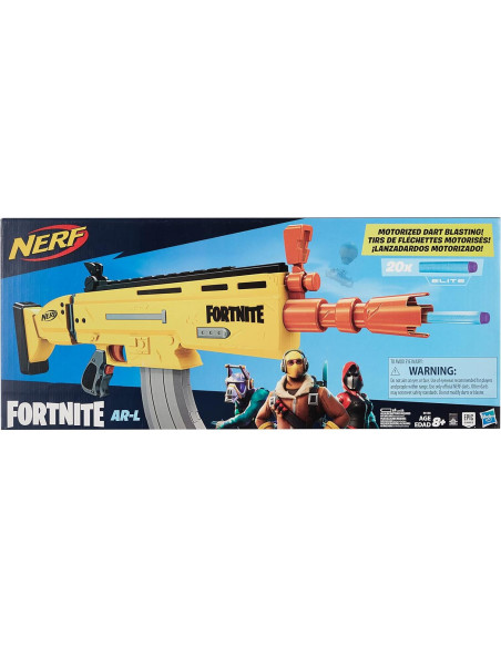 Nerf Fortnite AR-L Blaster Motorizado 20 Dardos Elite