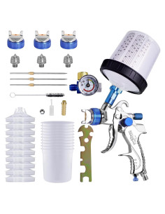 Pulverizador de pintura HVLP ROIKETU 600ML 10 piezas