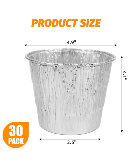 30 Forros de Cubo de Grasa Ethanberg para Parrillas Traeger y Más