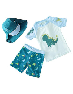 Conjunto de Traje de Baño 3 Piezas Niños Tiburón UPF 50+