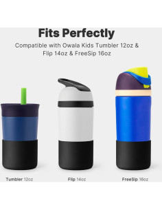 Funda de Silicona Owala 12/14/16 oz - Protección Antideslizante Negra 2