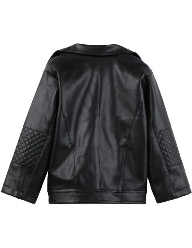 Chaqueta de Cuero Sintético para Niñas 1-5 Años - Negra
