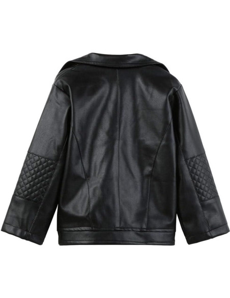 Chaqueta de Cuero Sintético para Niñas 1-5 Años - Negra