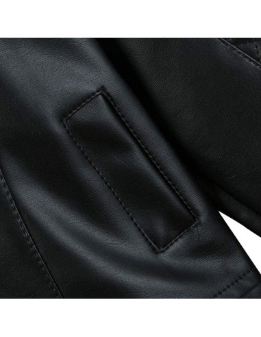 Chaqueta de Cuero Sintético para Niñas 1-5 Años - Negra