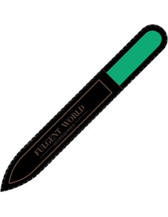 Lima de Uñas de Vidrio Fulgent World Verde 140mm 2