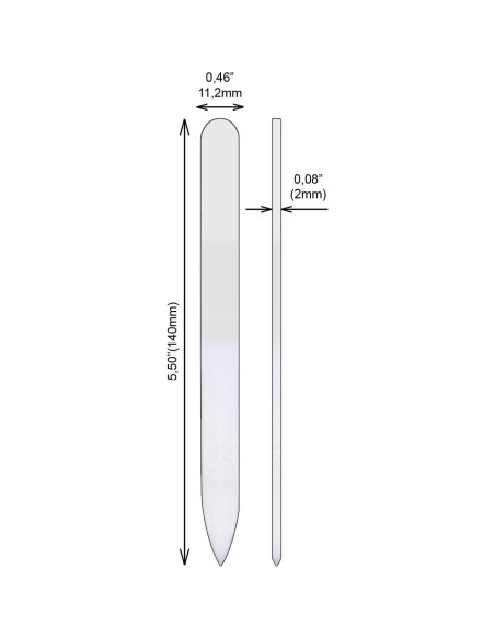 Lima de Uñas de Vidrio Fulgent World Verde 140mm