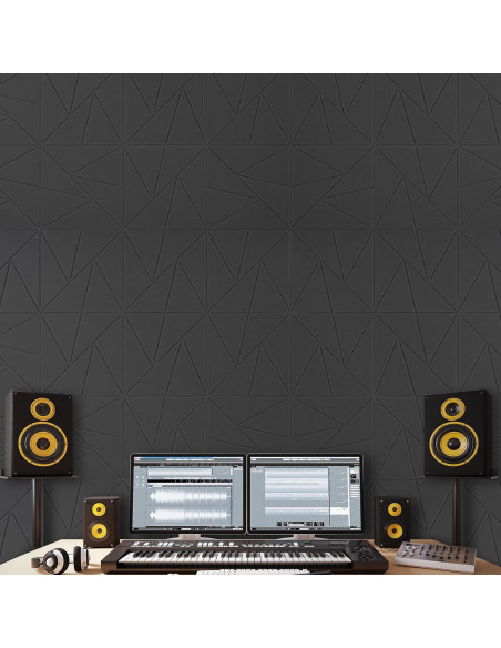 Paneles Acústicos VEVOR 18 Piezas 30x30cm Negro Aislantes