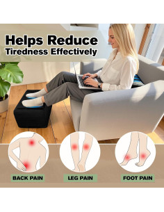 Reposapiés Ergonómico Ajustable Wibeelee para Oficina 38x28cm 2