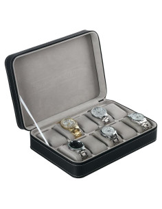 Caja de Reloj Portátil Homeater 10 Compartimentos Negra