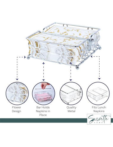 Soporte para Servilletas de Metal Servette Home Floral