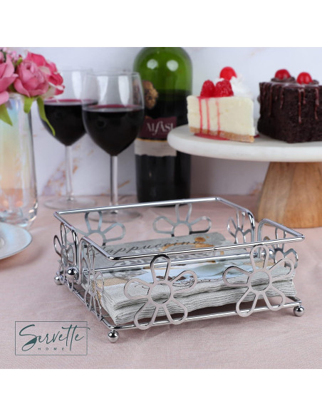 Soporte para Servilletas de Metal Servette Home Floral