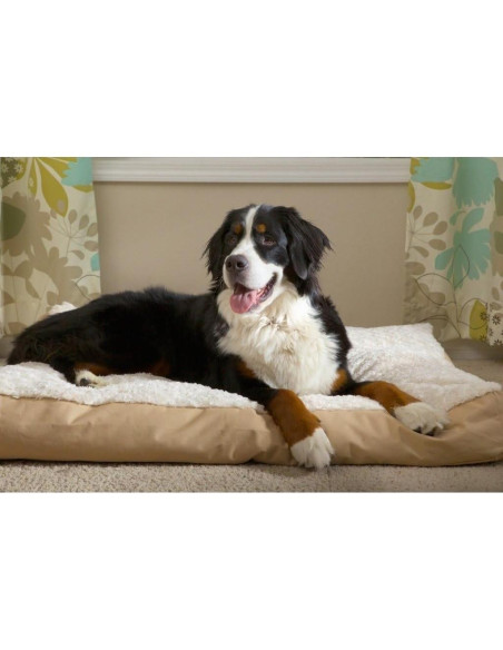 Cama para Perros Furhaven Grande Chocolate con Funda Lavable