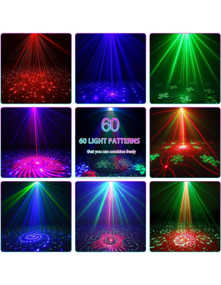 Luz de Disco Estroboscópica RGB Maxrock SJ-01 con Control Remoto