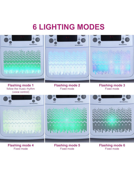 Boombox hPlay GC09 para Niños - Reproductor CD, Bluetooth, USB, Radio - Blanco