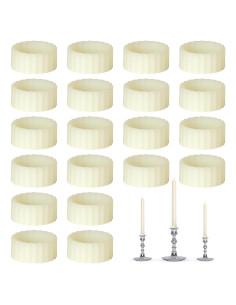 20 Soportes de Velas de Caucho Funria - Antideslizantes y Estables