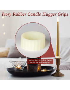 20 Soportes de Velas de Caucho Funria - Antideslizantes y Estables 2