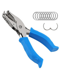 Perforadora de Papel Oligei Azul 1 Orificio 8 Hojas 10 Anillos