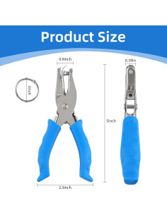 Perforadora de Papel Oligei Azul 1 Orificio 8 Hojas 10 Anillos 2