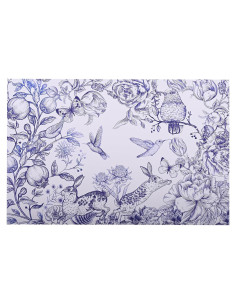 Alfombrilla Absorbente de Silicona Bzocm 61x41 cm Flores Vintage