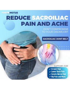 Cinturón Sacroiliaco FORTEMOTUS Ajustable para Dolor de Espalda 2