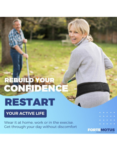Cinturón Sacroiliaco FORTEMOTUS Ajustable para Dolor de Espalda