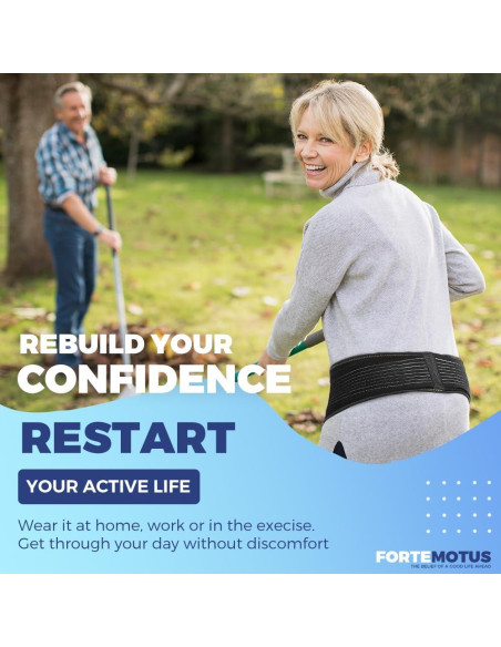 Cinturón Sacroiliaco FORTEMOTUS Ajustable para Dolor de Espalda