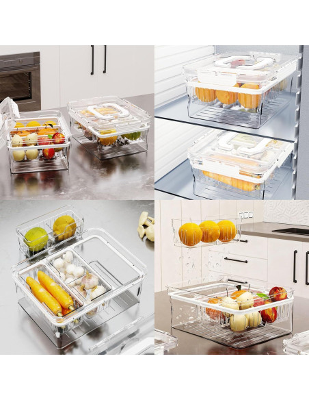 Caja de Pan Hermética con Cortador y Bandeja Enfriada Beige