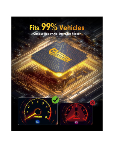 Bombillas H7 FAHREN 60000LM 6500K IP68 Pack de 2