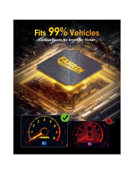 Bombillas H7 FAHREN 60000LM 6500K IP68 Pack de 2