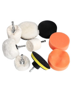 Kit de Pulido Automotriz Hiqalty 10 Piezas Esponja y Algodón