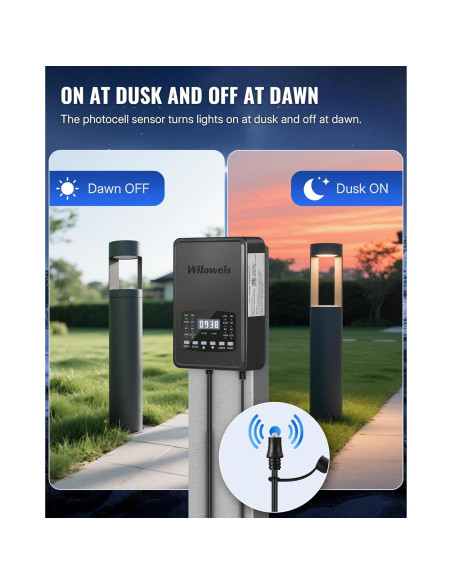 Transformador de Iluminación de Paisaje WILAWELS 500W 2 Zonas