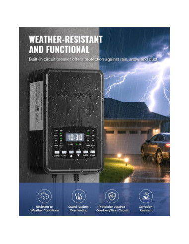 Transformador de Iluminación de Paisaje WILAWELS 500W 2 Zonas