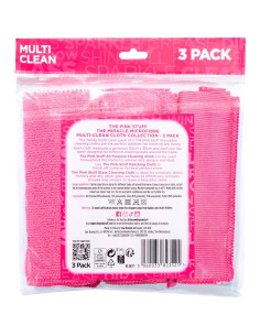 Paquete de 3 Paños de Microfibra Stardrops Rosa - Limpieza Ecológica 2