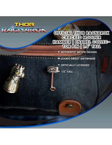 Pin Coleccionista Mjolnir Thor Ragnarok - SalesOne LLC - 3.81 cm