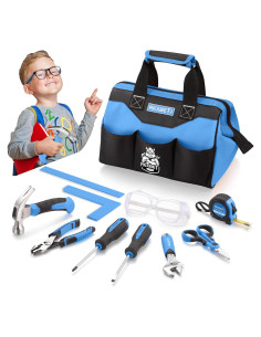 Kit de Herramientas para Niños REXBETI 10 Piezas Azul