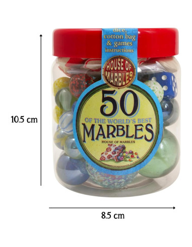 50 Canicas de Juguete Casa de Canicas - Diversión Clásica