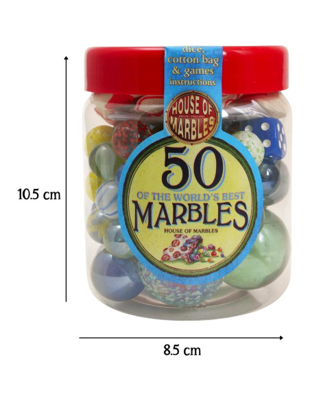 50 Canicas de Juguete Casa de Canicas - Diversión Clásica