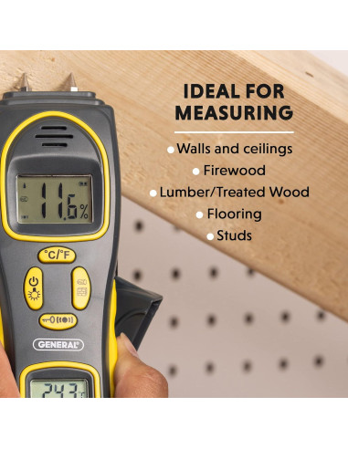 Medidor de Humedad Digital 4-en-1 Herramientas Generales MMH800