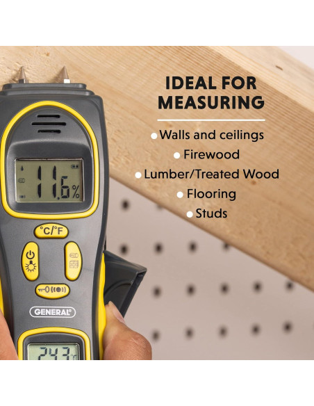 Medidor de Humedad Digital 4-en-1 Herramientas Generales MMH800