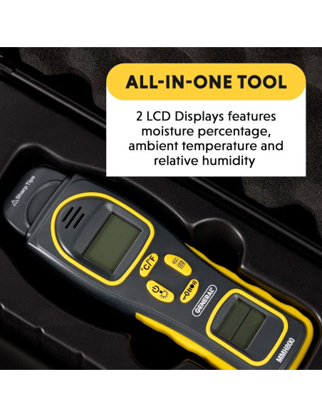 Medidor de Humedad Digital 4-en-1 Herramientas Generales MMH800