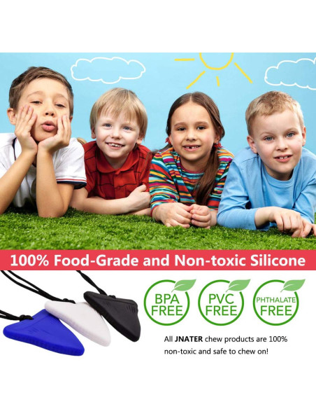 Collar de Masticar Sensorial JNATER - Silicona Grado Alimenticio - 3 Colores