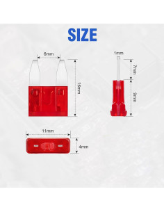 75 Fusibles Mini 10A Automotrices Fuselechada - Protección 32V 2