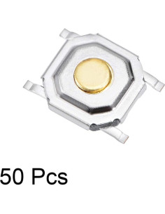 Interruptor Táctil SPST uxcell 50PCS 5x5x1.5mm Montaje PCB 2